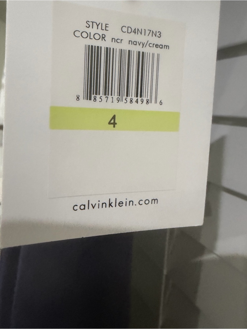 Calvin Klein Navy and Cream A line dress - Picture 7 of 9